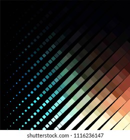Squared colorful vector background. Abstract halftone illustration pattern. Vintage texture
