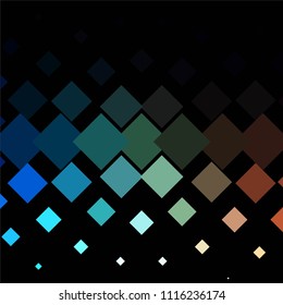 Squared colorful vector background. Abstract halftone illustration pattern. Vintage texture
