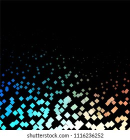 Squared colorful vector background. Abstract halftone illustration pattern. Vintage texture
