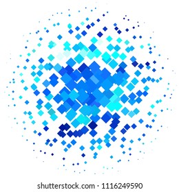 Squared colorful vector background. Abstract halftone illustration pattern. Vintage texture
