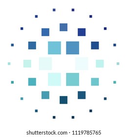 Squared colorful vector background. Abstract halftone illustration pattern. Vintage texture
