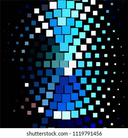 Squared colorful vector background. Abstract halftone illustration pattern. Vintage texture
