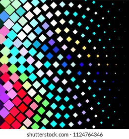 Squared colorful vector background. Abstract halftone illustration pattern. Vintage texture

