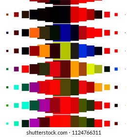 Squared colorful vector background. Abstract halftone illustration pattern. Vintage texture
