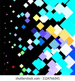 Squared colorful vector background. Abstract halftone illustration pattern. Vintage texture
