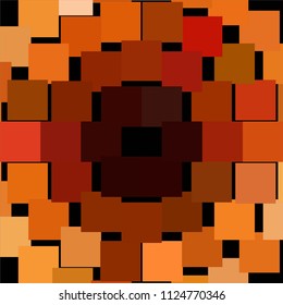 Squared colorful vector background. Abstract halftone illustration pattern. Vintage texture
