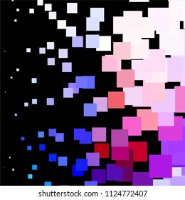 Squared colorful vector background. Abstract halftone illustration pattern. Vintage texture
