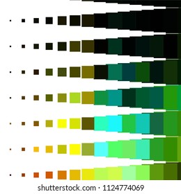 Squared colorful vector background. Abstract halftone illustration pattern. Vintage texture
