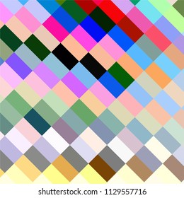 Squared colorful vector background. Abstract halftone illustration pattern. Vintage texture

