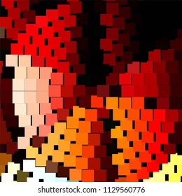 Squared colorful vector background. Abstract halftone illustration pattern. Vintage texture
