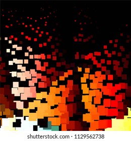 Squared colorful vector background. Abstract halftone illustration pattern. Vintage texture
