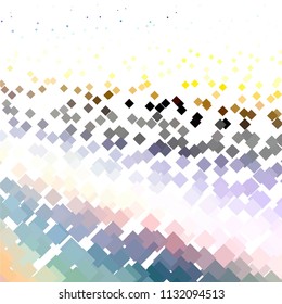 Squared colorful vector background. Abstract halftone illustration pattern. Vintage texture
