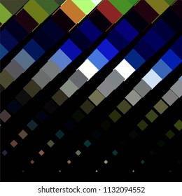 Squared colorful vector background. Abstract halftone illustration pattern. Vintage texture
