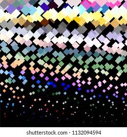 Squared colorful vector background. Abstract halftone illustration pattern. Vintage texture
