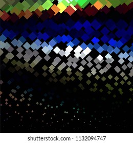 Squared colorful vector background. Abstract halftone illustration pattern. Vintage texture
