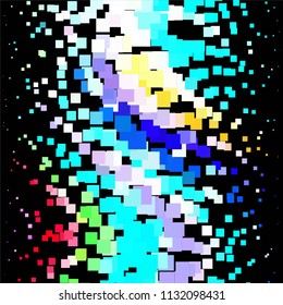 Squared colorful vector background. Abstract halftone illustration pattern. Vintage texture
