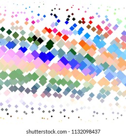 Squared colorful vector background. Abstract halftone illustration pattern. Vintage texture
