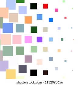 Squared colorful vector background. Abstract halftone illustration pattern. Vintage texture
