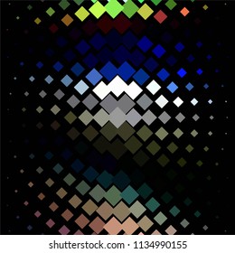 Squared colorful vector background. Abstract halftone illustration pattern. Vintage texture
