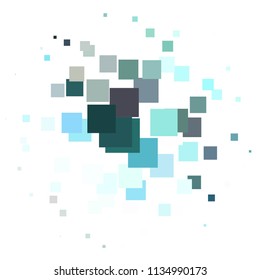 Squared colorful vector background. Abstract halftone illustration pattern. Vintage texture
