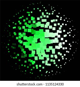Squared colorful vector background. Abstract halftone illustration pattern. Vintage texture
