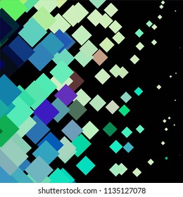 Squared colorful vector background. Abstract halftone illustration pattern. Vintage texture
