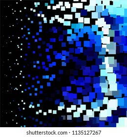 Squared colorful vector background. Abstract halftone illustration pattern. Vintage texture
