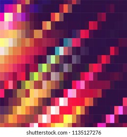 Squared colorful vector background. Abstract halftone illustration pattern. Vintage texture
