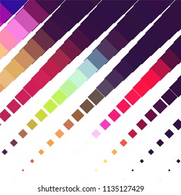 Squared colorful vector background. Abstract halftone illustration pattern. Vintage texture
