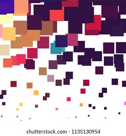 Squared colorful vector background. Abstract halftone illustration pattern. Vintage texture
