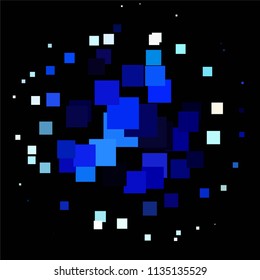 Squared colorful vector background. Abstract halftone illustration pattern. Vintage texture
