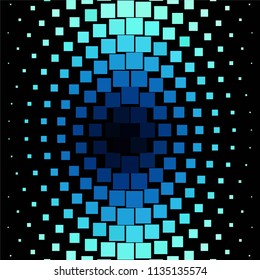 Squared colorful vector background. Abstract halftone illustration pattern. Vintage texture
