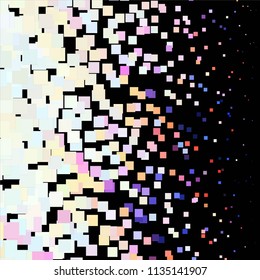 Squared colorful vector background. Abstract halftone illustration pattern. Vintage texture
