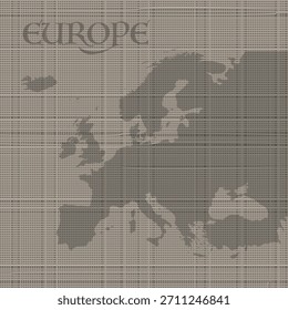 Capa quadrada: Europa. Efeito de malha, design vetorial