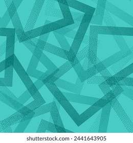 Squared with dots texture geometric vector seamless pattern. Geometric repeat background with dots texture. Gradient squares of chevron dots seamless ornament. Fabric print. Creative pattern