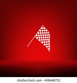 The squared flag. Starting symbol vector icon