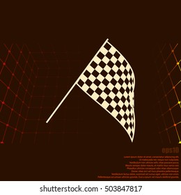 The squared flag. Starting symbol vector icon