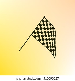 The squared flag. Starting symbol vector icon