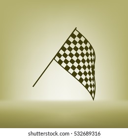 The squared flag. Starting symbol vector icon