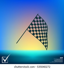 The squared flag. Starting symbol vector icon