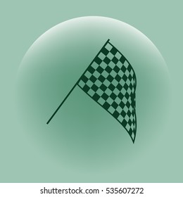 The squared flag. Starting symbol vector icon