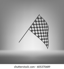 The squared flag. Starting symbol vector icon
