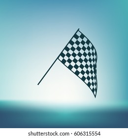 The squared flag. Starting symbol vector icon