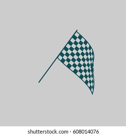 The squared flag. Starting symbol vector icon