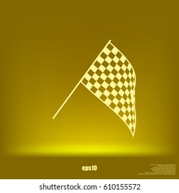 The squared flag. Starting symbol vector icon