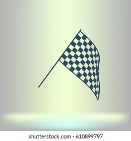 The squared flag. Starting symbol vector icon