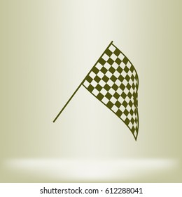The squared flag. Starting symbol vector icon