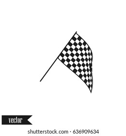 The squared flag. Starting symbol vector icon