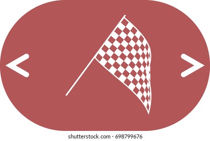 The squared flag. Starting symbol vector icon