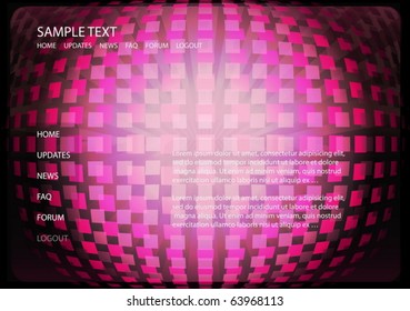 Squared futuristic  vector  techno background - Vector web design template in techno style